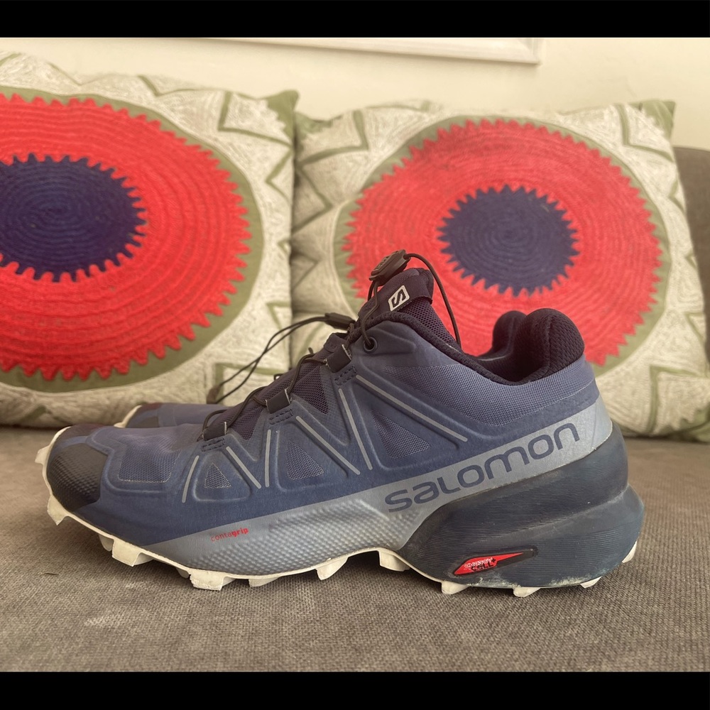 Salomon Speedcross 5 hiking trail running shoes.